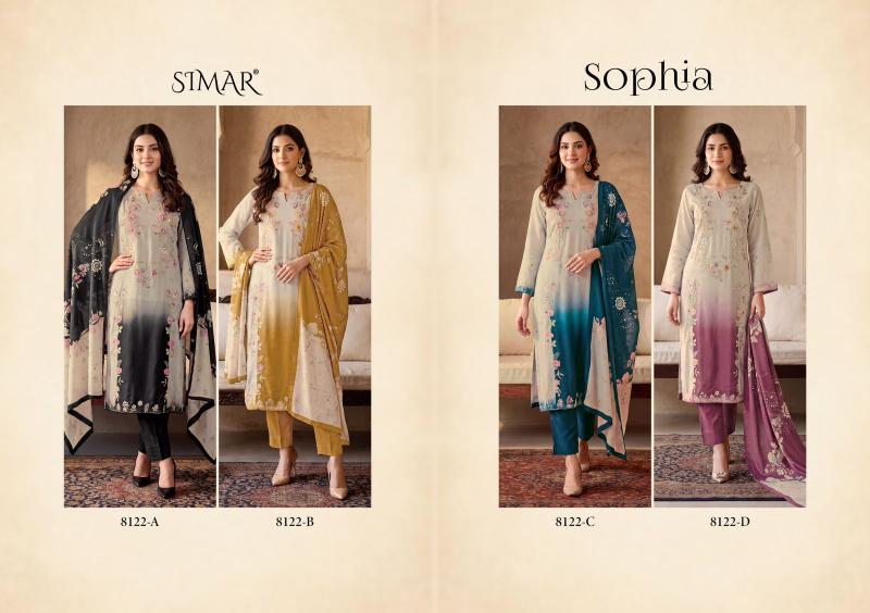 Glossy simar sophia dress material wholesale jetpur navagadh gujarat